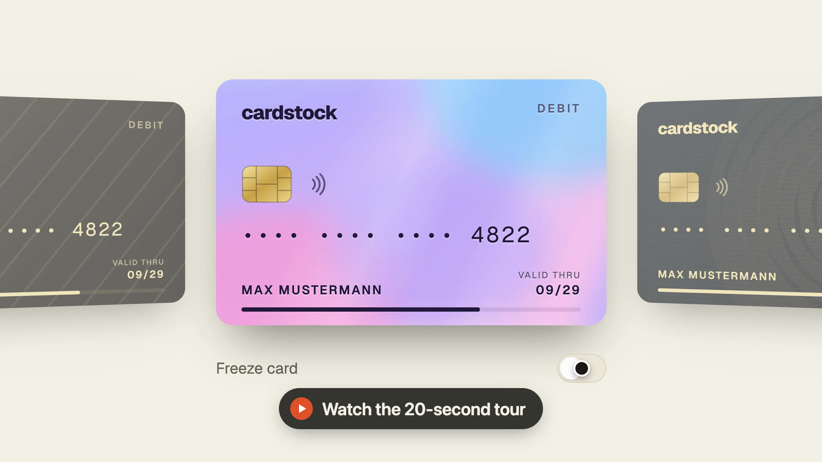 cardstock: watch the 20-second tour